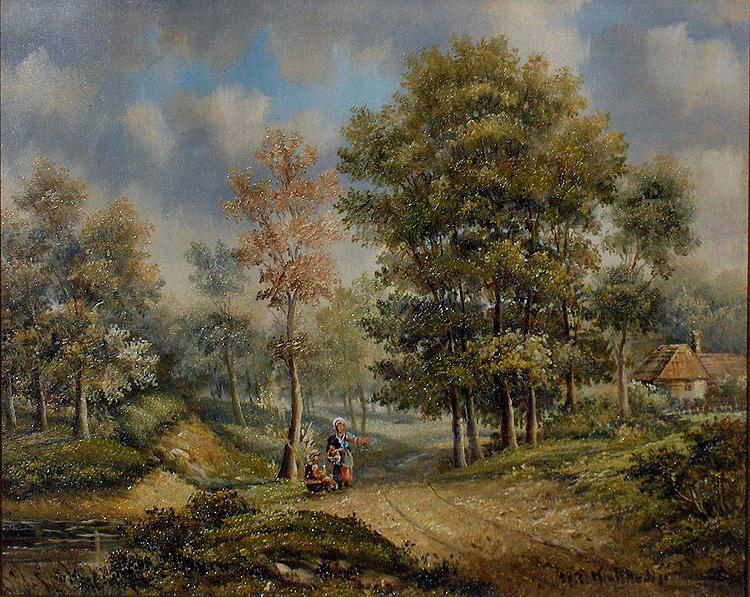 unknow artist Walk in the woods oil painting image